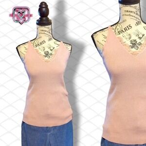 Daytrip by Buckle Ribbed Dusty Rose Pink Tank Top, XL